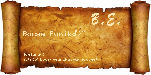 Bocsa Euniké névjegykártya